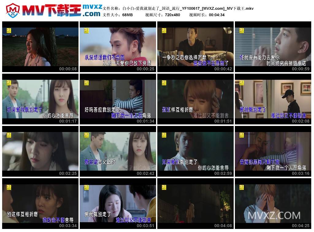 白小白-爱我就别走了_国语_流行_YF100617